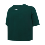 PRO STANDARD CLASSIC CHENILLE WHT LOGO WOMEN'S SJ BOXY TEE (FOREST GREEN)