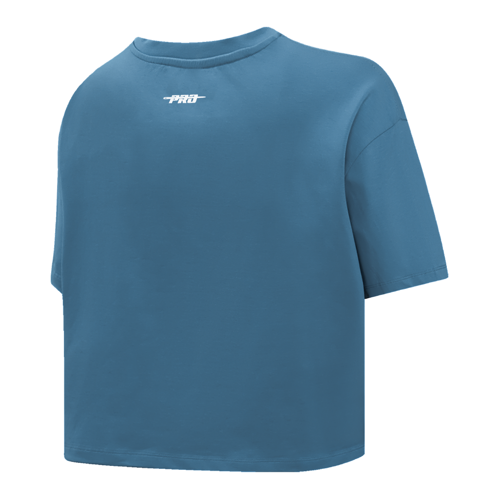 PRO STANDARD CLASSIC CHENILLE WHT LOGO WOMEN'S SJ BOXY TEE (STEEL BLUE)