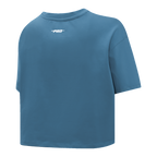 PRO STANDARD CLASSIC CHENILLE WHT LOGO WOMEN'S SJ BOXY TEE (STEEL BLUE)