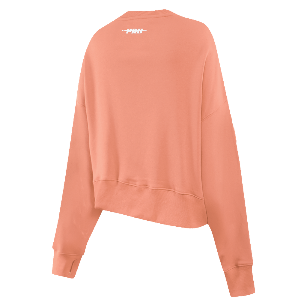 PRO STANDARD CLASSIC CHENILLE CHANDAIL À COL ROND EN MOLLETON À LOGO BLANC POUR FEMME (GOYAVE)