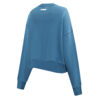 PRO STANDARD CLASSIC CHENILLE WHT LOGO WOMEN'S FLC CREWNECK (STEEL BLUE)