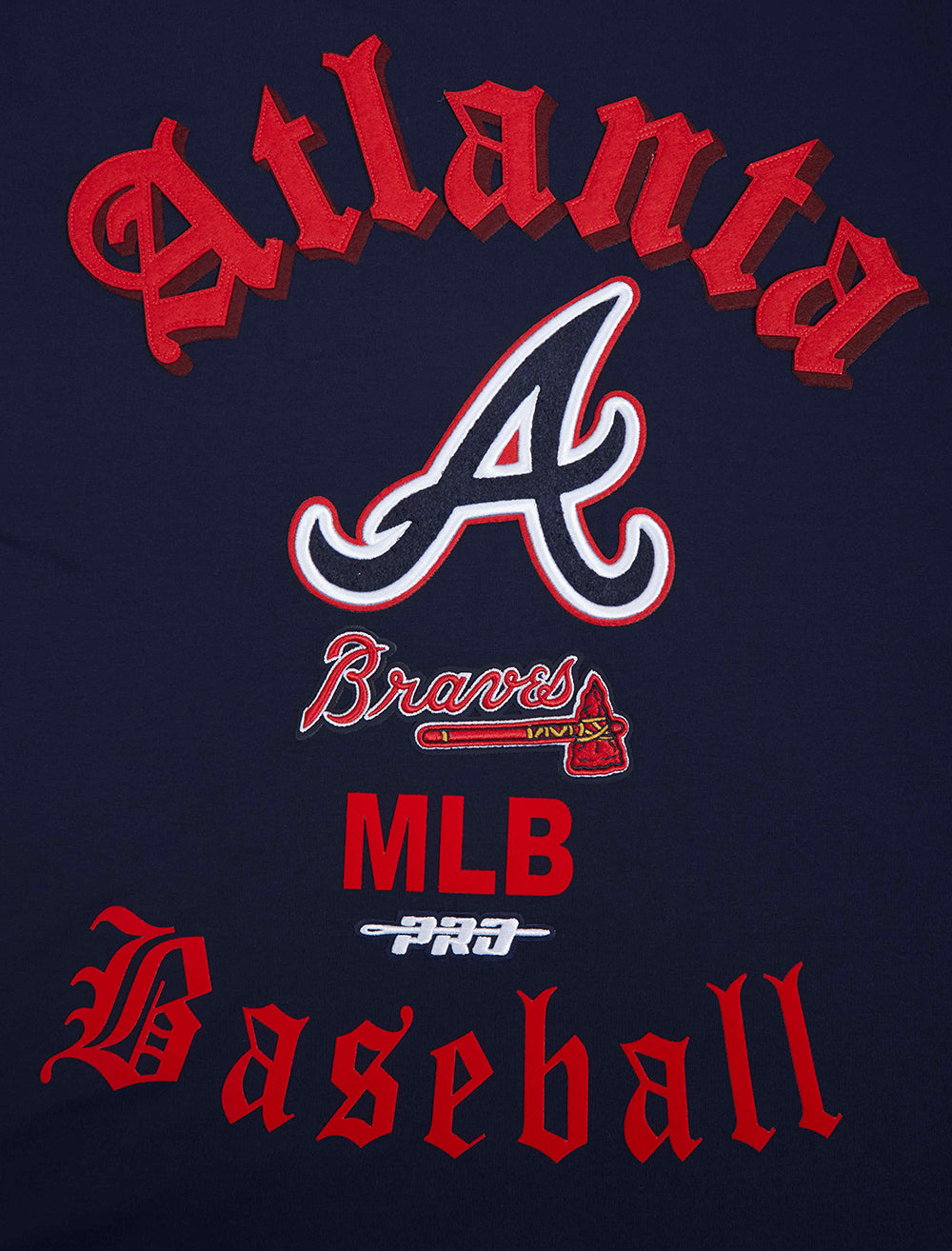 MLB ATLANTA BRAVES OLD ENGLISH MEN'S SJ TOP (MIDNIGHT NAVY)