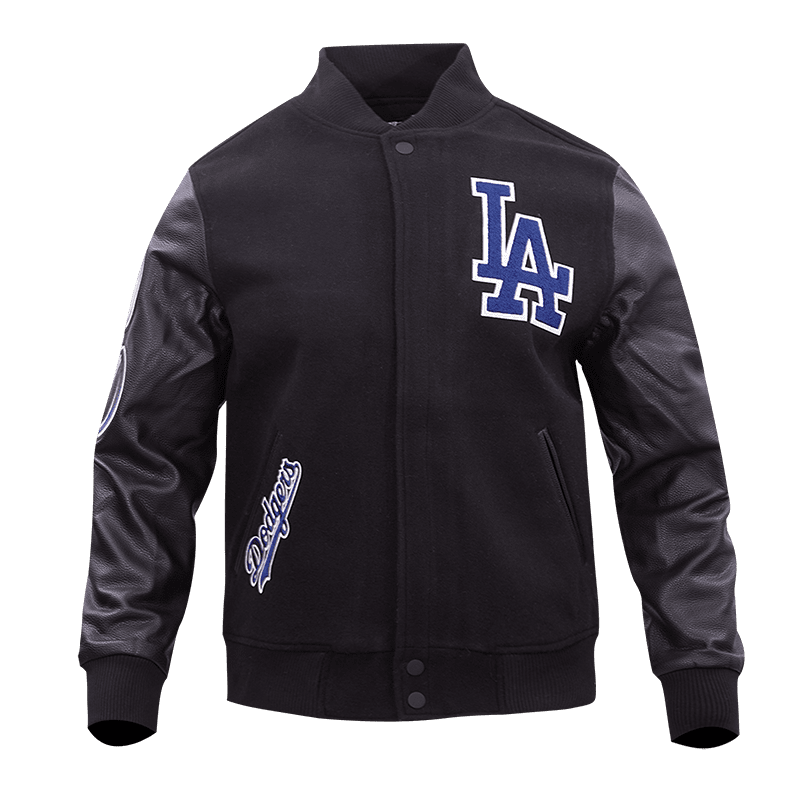 MLB LOS ANGELES DODGERS CLASSIC WOOL MEN'S VARSITY JACKET (BLACK)