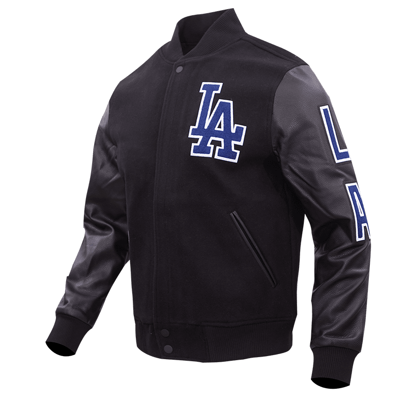 MLB LOS ANGELES DODGERS CLASSIC WOOL MEN'S VARSITY JACKET (BLACK)