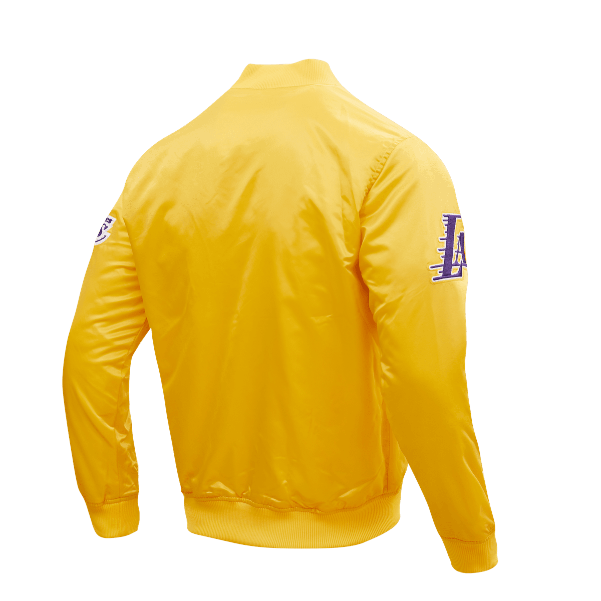 NBA LOS ANGELES LAKERS WORDMARK MEN'S SATIN JACKET (YELLOW)