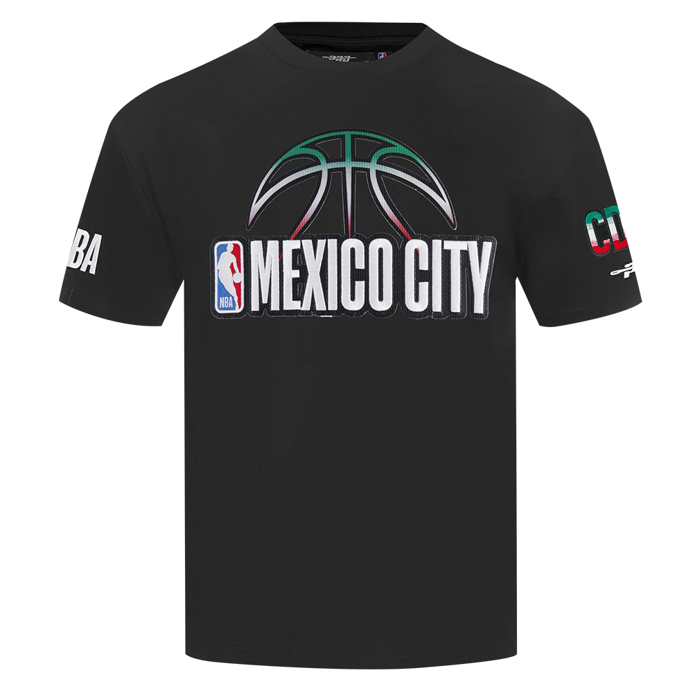 NBA NBA MEXICO CITY GAME 2025 T-SHIRT EN JERSEY DE COTON À ÉPAULES TOMBANTES POUR HOMME (NOIR)