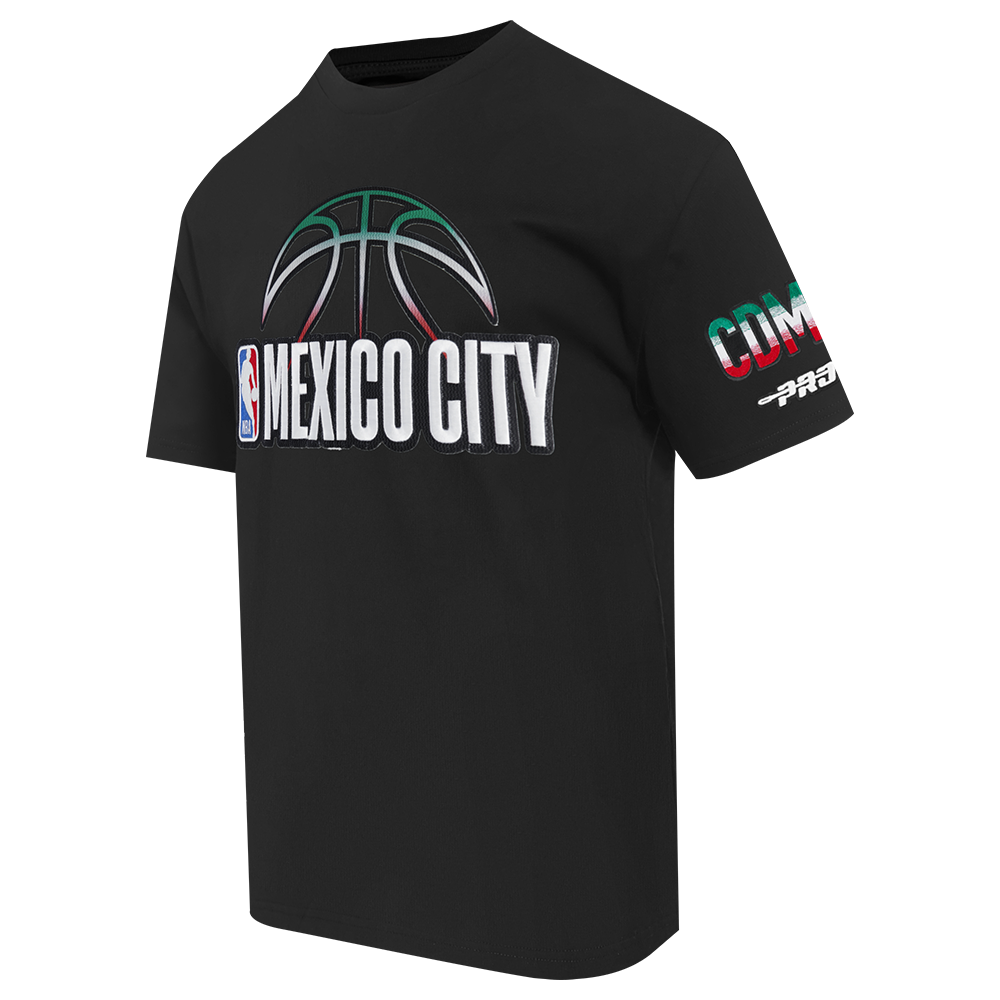 NBA NBA MEXICO CITY GAME 2025 T-SHIRT EN JERSEY DE COTON À ÉPAULES TOMBANTES POUR HOMME (NOIR)