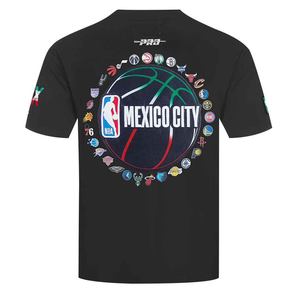 NBA NBA MEXICO CITY GAME 2025 T-SHIRT EN JERSEY DE COTON À ÉPAULES TOMBANTES POUR HOMME (NOIR)
