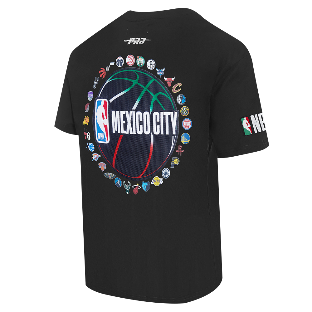 NBA NBA MEXICO CITY GAME 2025 T-SHIRT EN JERSEY DE COTON À ÉPAULES TOMBANTES POUR HOMME (NOIR)