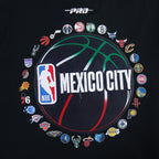 NBA NBA MEXICO CITY GAME 2025 T-SHIRT EN JERSEY DE COTON À ÉPAULES TOMBANTES POUR HOMME (NOIR)