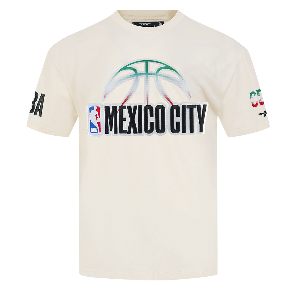 NBA NBA MEXICO CITY GAME 2025 T-SHIRT EN JERSEY DE COTON À ÉPAULES TOMBANTES POUR HOMME (COQUILLE D'ŒUF)