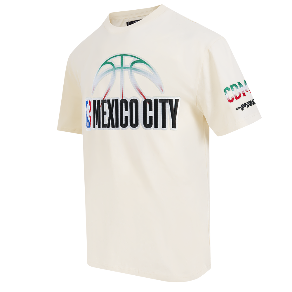 NBA NBA MEXICO CITY GAME 2025 T-SHIRT EN JERSEY DE COTON À ÉPAULES TOMBANTES POUR HOMME (COQUILLE D'ŒUF)