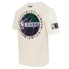 NBA NBA MEXICO CITY GAME 2025 T-SHIRT EN JERSEY DE COTON À ÉPAULES TOMBANTES POUR HOMME (COQUILLE D'ŒUF)