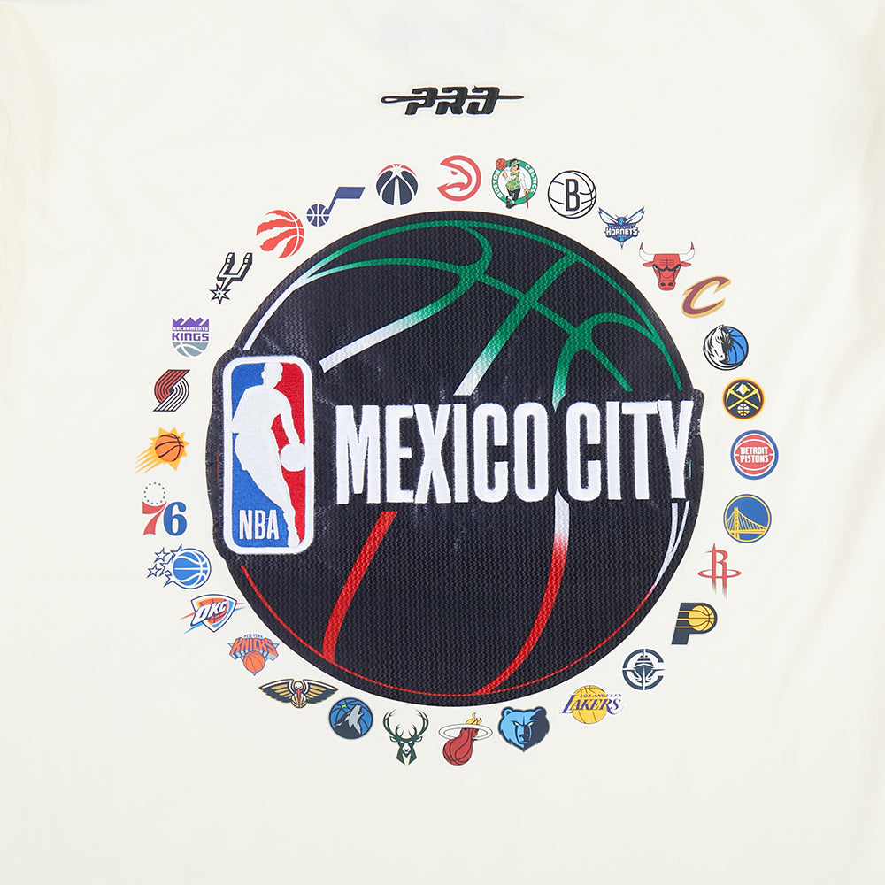 NBA NBA MEXICO CITY GAME 2025 T-SHIRT EN JERSEY DE COTON À ÉPAULES TOMBANTES POUR HOMME (COQUILLE D'ŒUF)