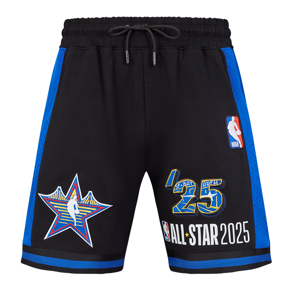 NBA ALL STAR SHORT EN MAILLE DOUBLE 2.0 2025 POUR HOMME (NOIR/BLEU ROYAL/NOIR)