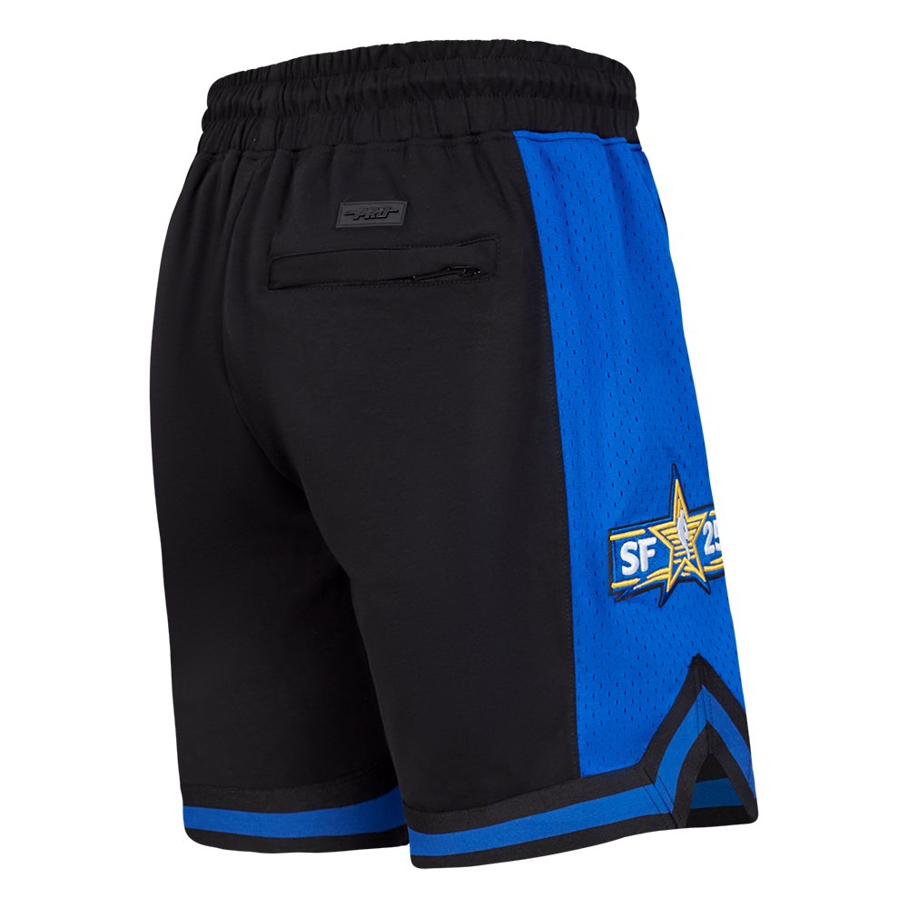 NBA ALL STAR SHORT EN MAILLE DOUBLE 2.0 2025 POUR HOMME (NOIR/BLEU ROYAL/NOIR)