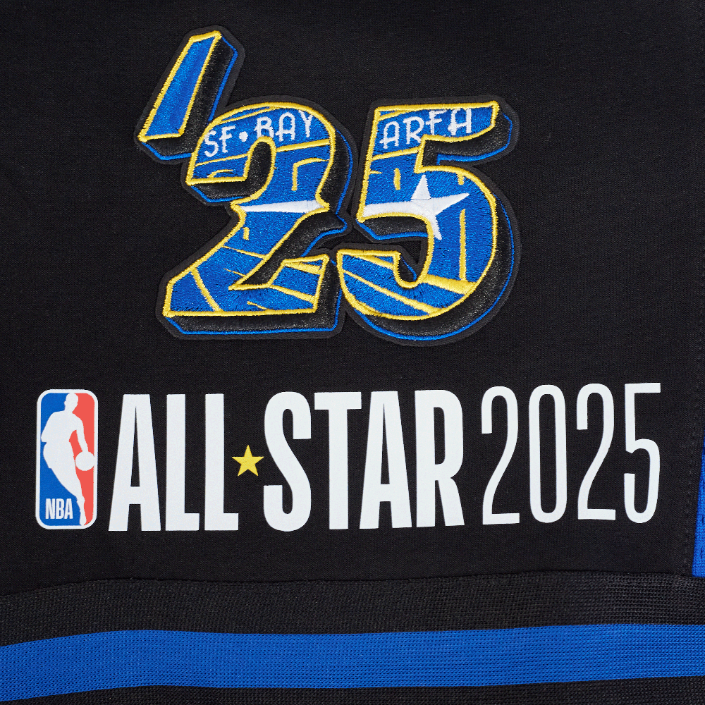 NBA ALL STAR SHORT EN MAILLE DOUBLE 2.0 2025 POUR HOMME (NOIR/BLEU ROYAL/NOIR)