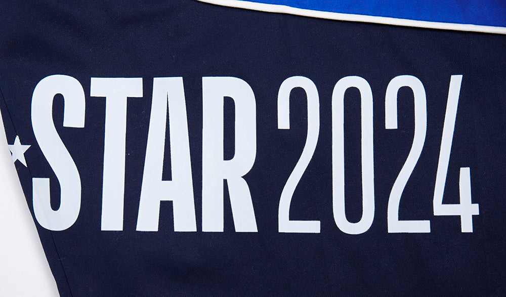 NBA ALL STAR PANTALON EN SERGÉ MATCH 2024 POUR HOMME (MARINE MINUIT/BLEU ROYAL)