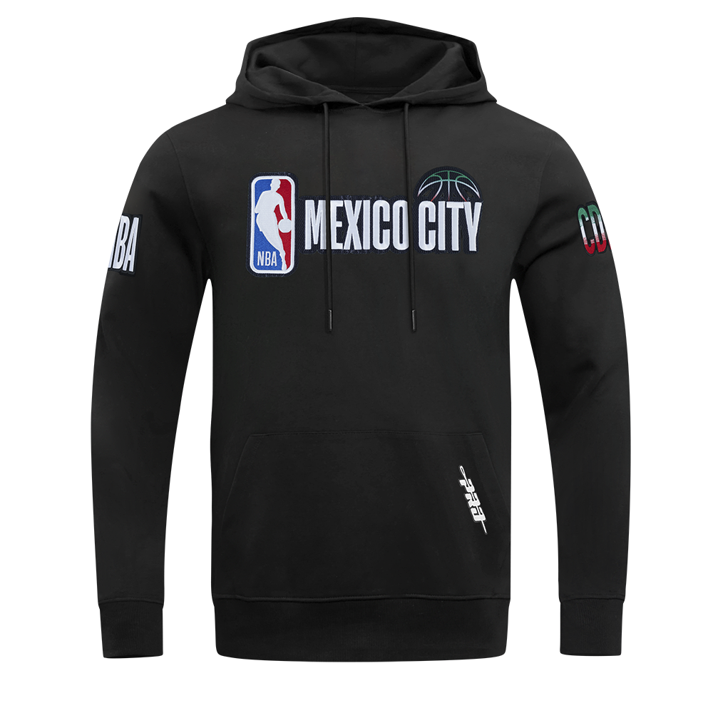 NBA NBA MEXICO CITY GAME 2025 MEN'S DROP SHOULDER FLC PO HOODIE (BLACK)