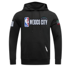 NBA NBA MEXICO CITY GAME 2025 MEN'S DROP SHOULDER FLC PO HOODIE (BLACK)
