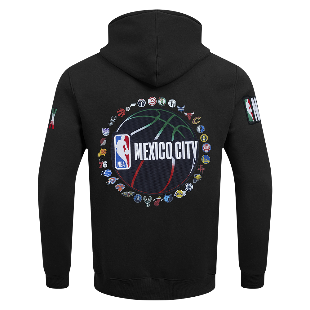 NBA NBA MEXICO CITY GAME 2025 MEN'S DROP SHOULDER FLC PO HOODIE (BLACK)