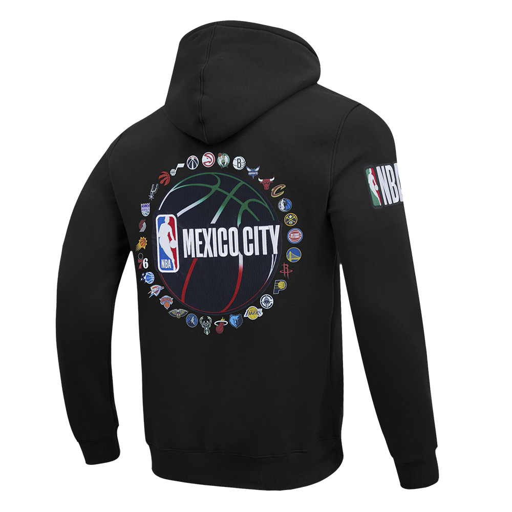 NBA NBA MEXICO CITY GAME 2025 MEN'S DROP SHOULDER FLC PO HOODIE (BLACK)