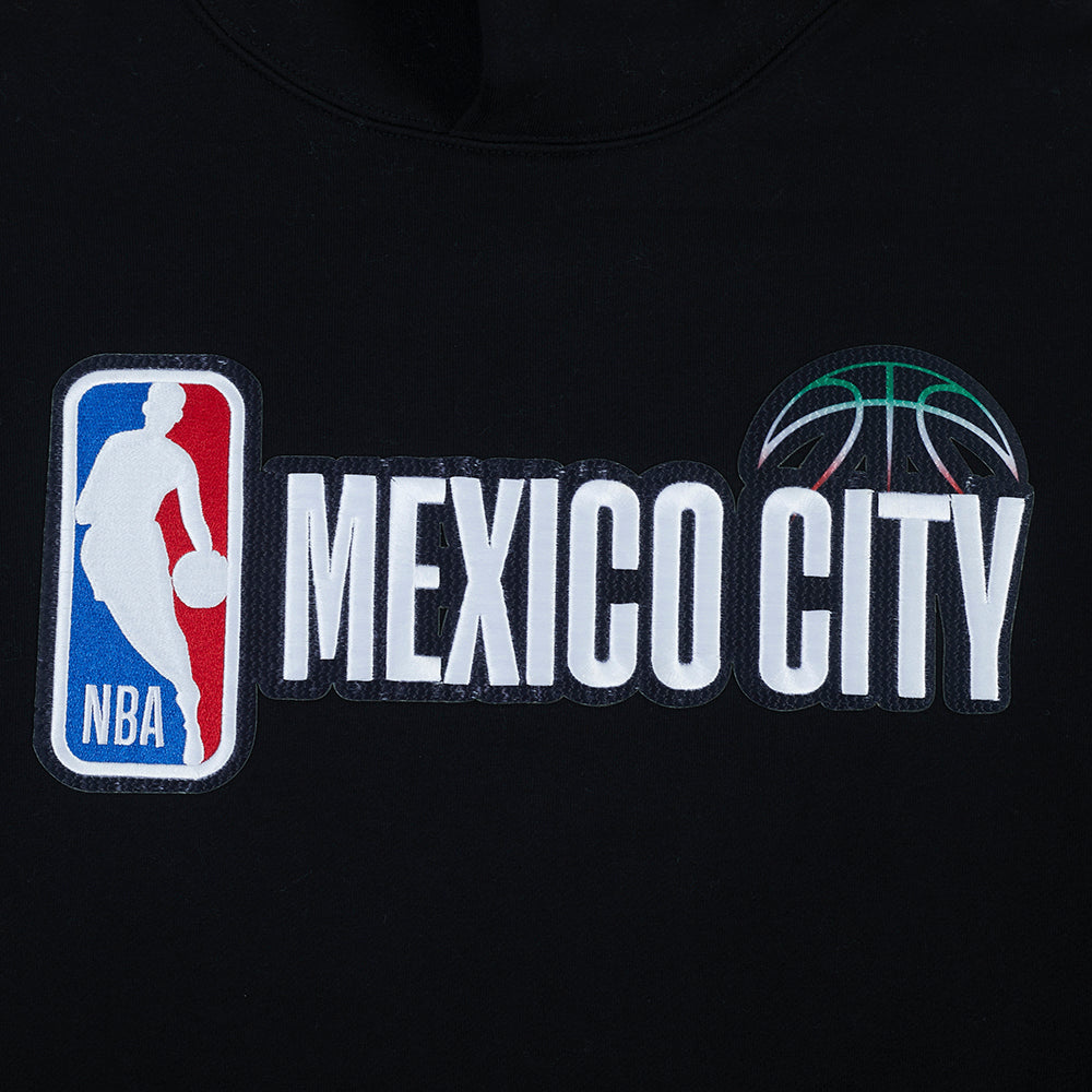 NBA NBA MEXICO CITY GAME 2025 MEN'S DROP SHOULDER FLC PO HOODIE (BLACK)
