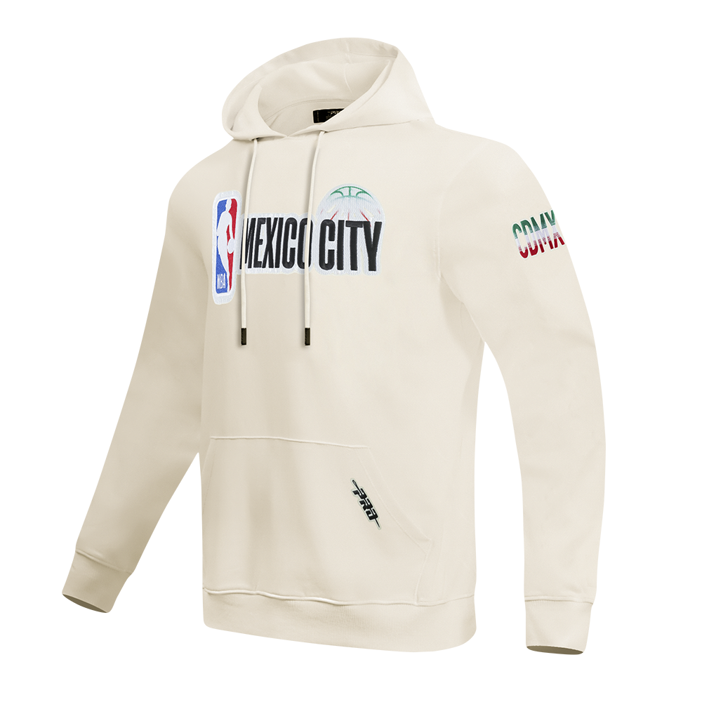 NBA NBA MEXICO CITY GAME 2025 MEN'S DROP SHOULDER FLC PO HOODIE (EGGSHELL)