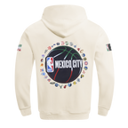 NBA NBA MEXICO CITY GAME 2025 CHANDAIL À CAPUCHON EN MOLLETON À ÉPAULES TOMBANTES POUR HOMME (COQUILLE D'ŒUF)