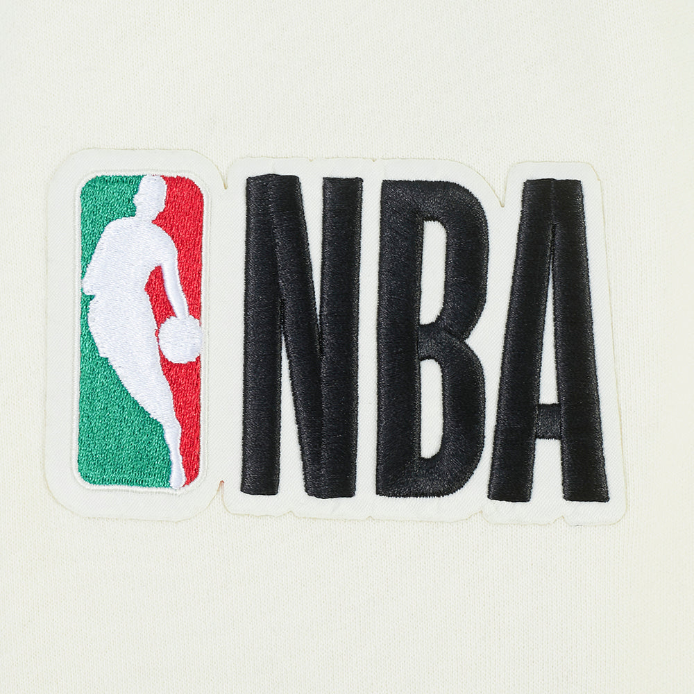 NBA NBA MEXICO CITY GAME 2025 CHANDAIL À CAPUCHON EN MOLLETON À ÉPAULES TOMBANTES POUR HOMME (COQUILLE D'ŒUF)