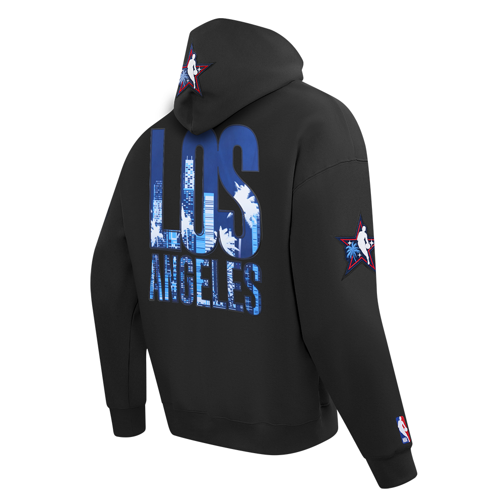 NBA ALL STAR 2026 MEN'S DROP SHOULDER FLC PO HOODIE (BLACK)