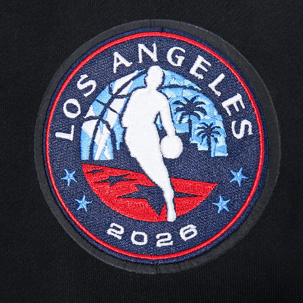 NBA ALL STAR 2026 MEN'S DROP SHOULDER FLC PO HOODIE (BLACK)