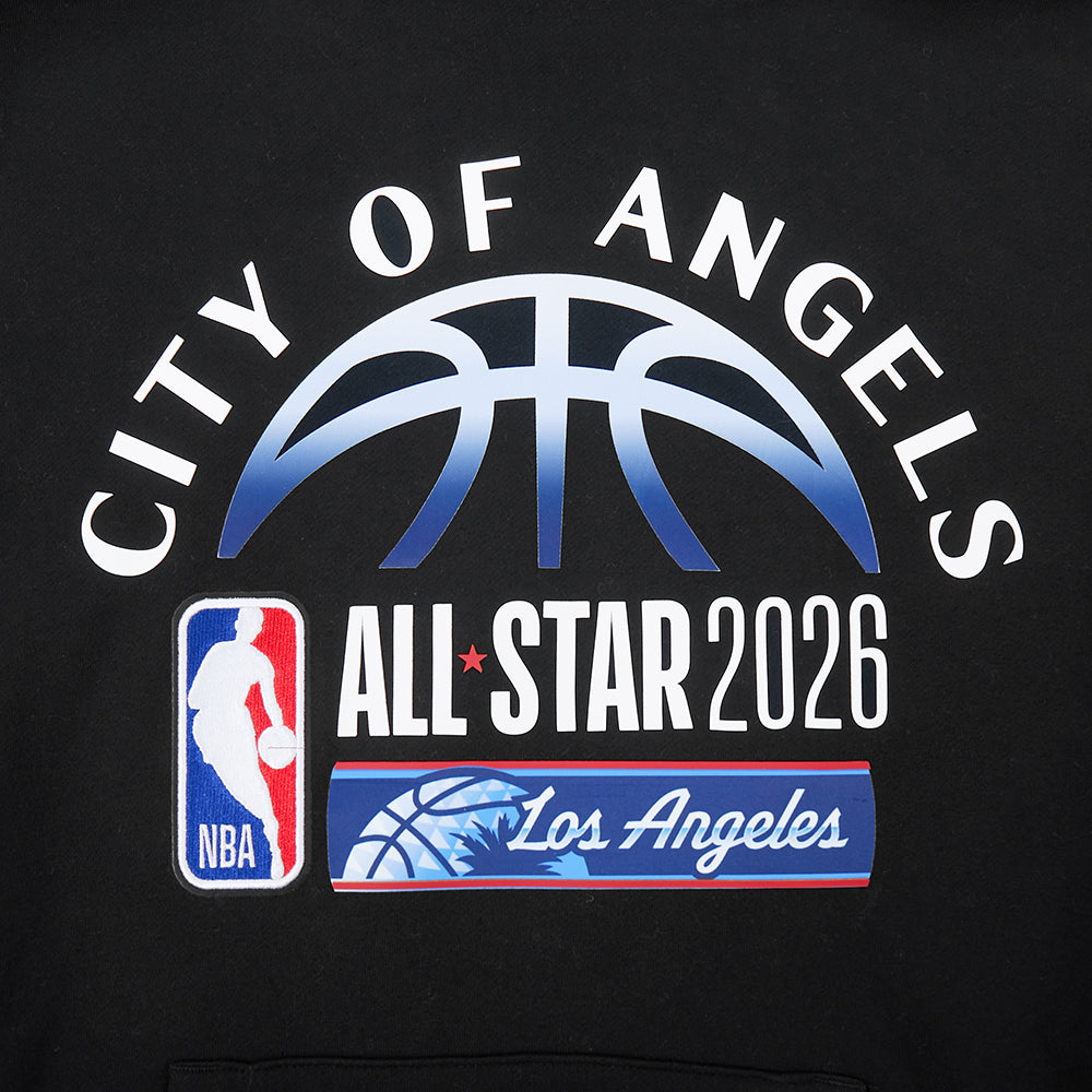 NBA ALL STAR 2026 MEN'S DROP SHOULDER FLC PO HOODIE (BLACK)