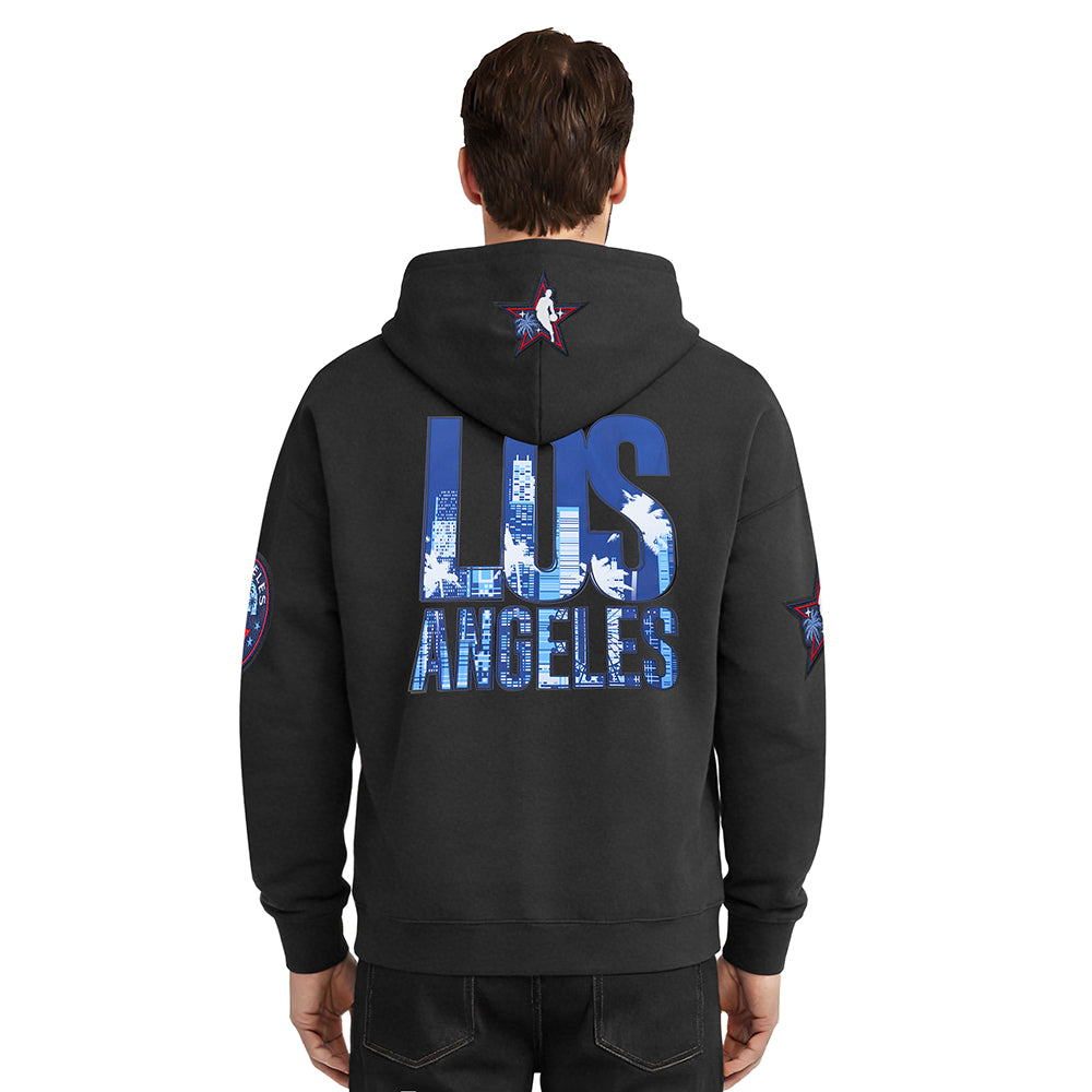 NBA ALL STAR 2026 MEN'S DROP SHOULDER FLC PO HOODIE (BLACK)