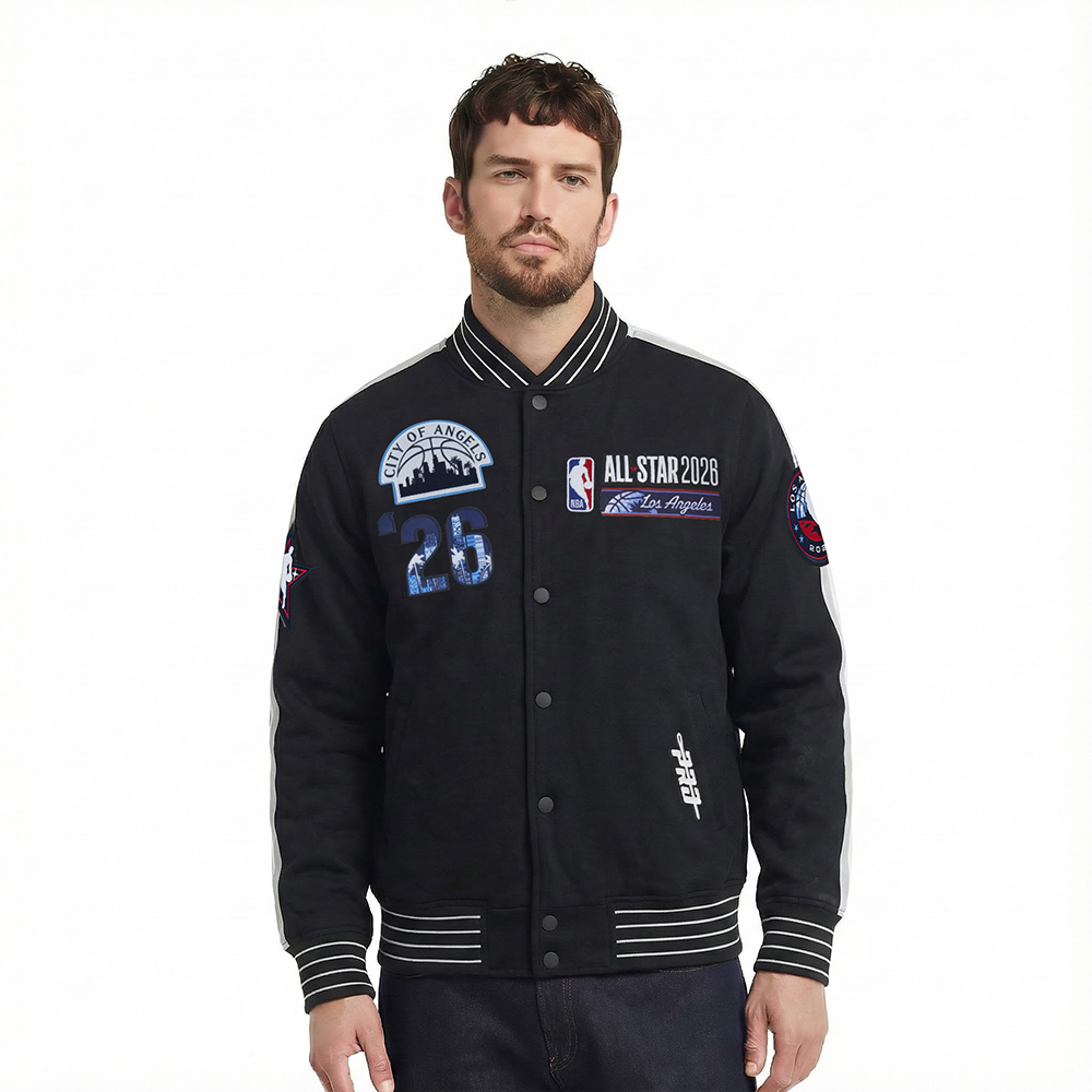 NBA ALL STAR 2026 MEN'S RIB DK JACKET (BLACK/SILVER/WHITE)