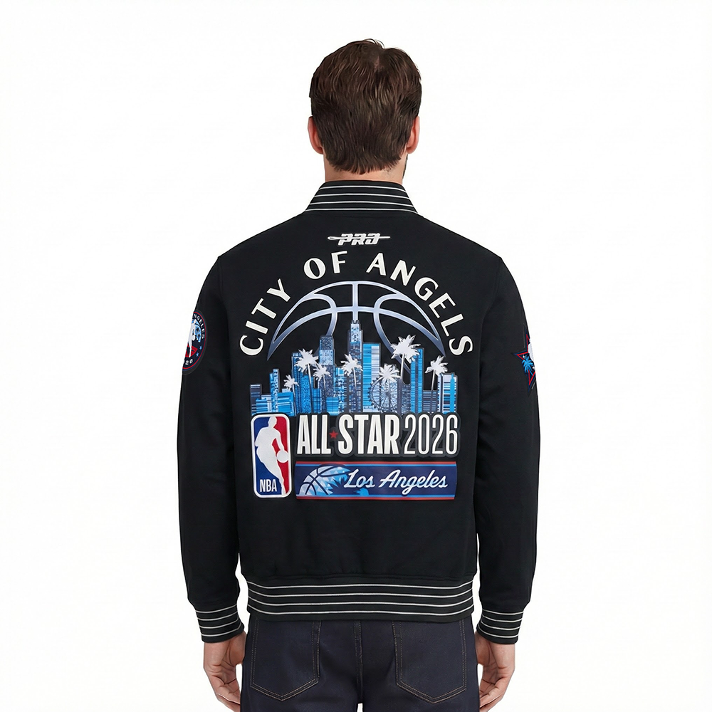 NBA ALL STAR 2026 MEN'S RIB DK JACKET (BLACK/SILVER/WHITE)