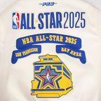 NBA ALL STAR 2025 MEN'S LEATHER JACKET (EGGSHELL)
