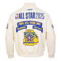 NBA ALL STAR 2025 MEN'S LEATHER JACKET (EGGSHELL)