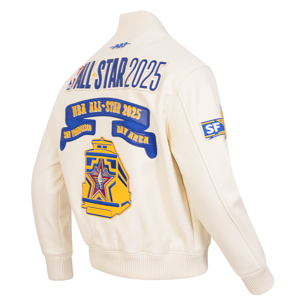 NBA ALL STAR VESTE EN CUIR 2025 POUR HOMME (COQUILLE D'ŒUF)