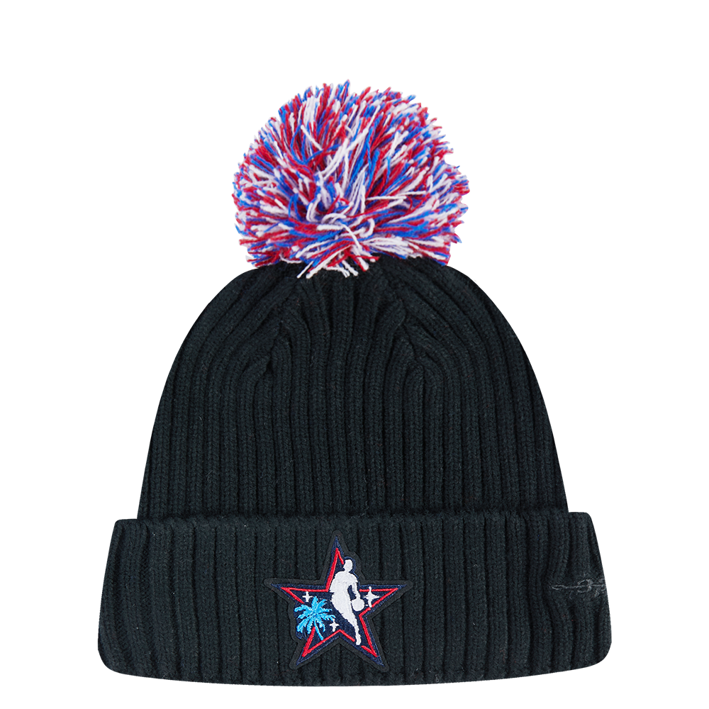 NBA ALL STAR 2026 UNLINED PRO BEANIE POM CUFFED (BLACK)