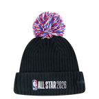 NBA ALL STAR 2026 UNLINED PRO BEANIE POM CUFFED (BLACK)