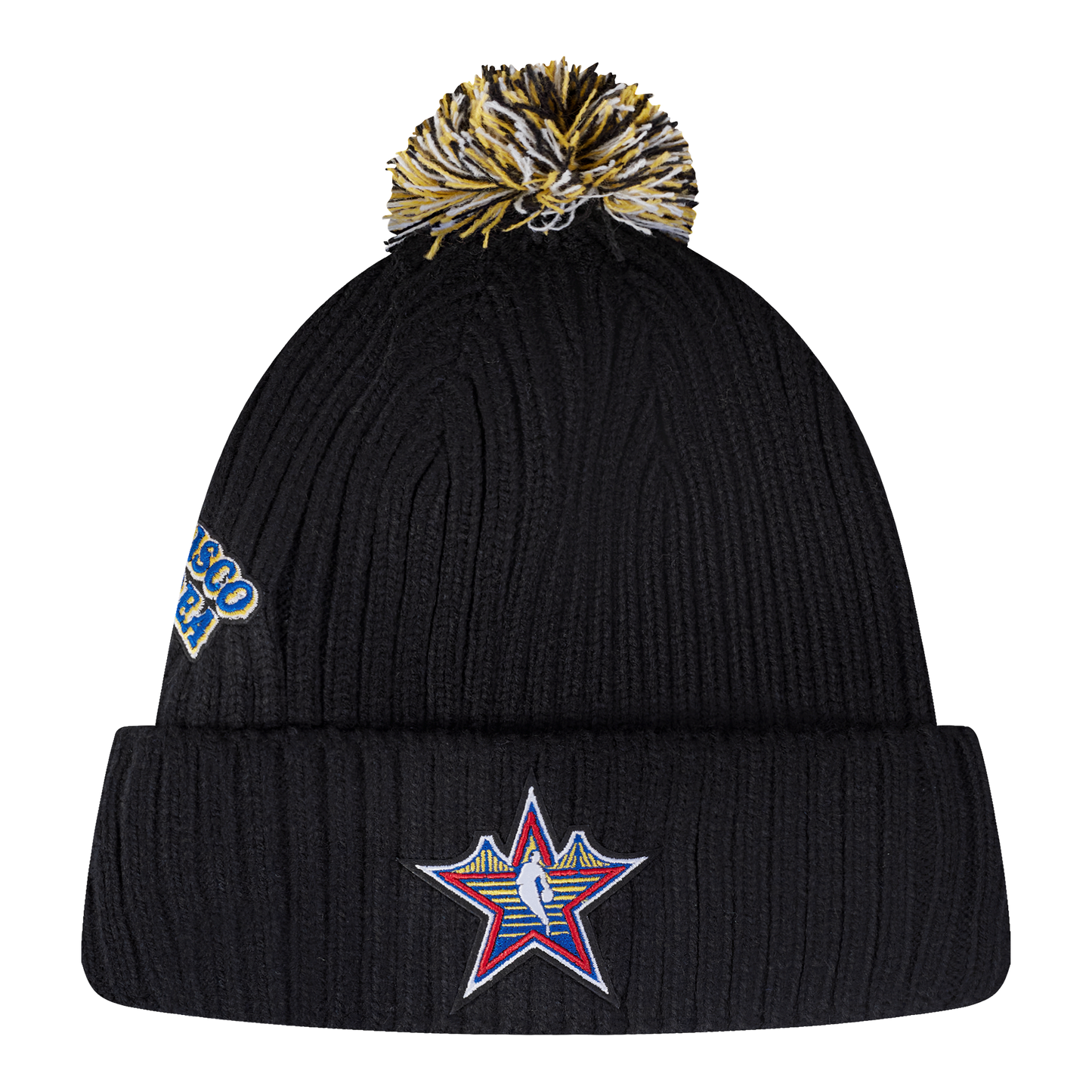 NBA ALL STAR 2025 UNLINED PRO BEANIE POM MEN'S CUFFED (BLACK)