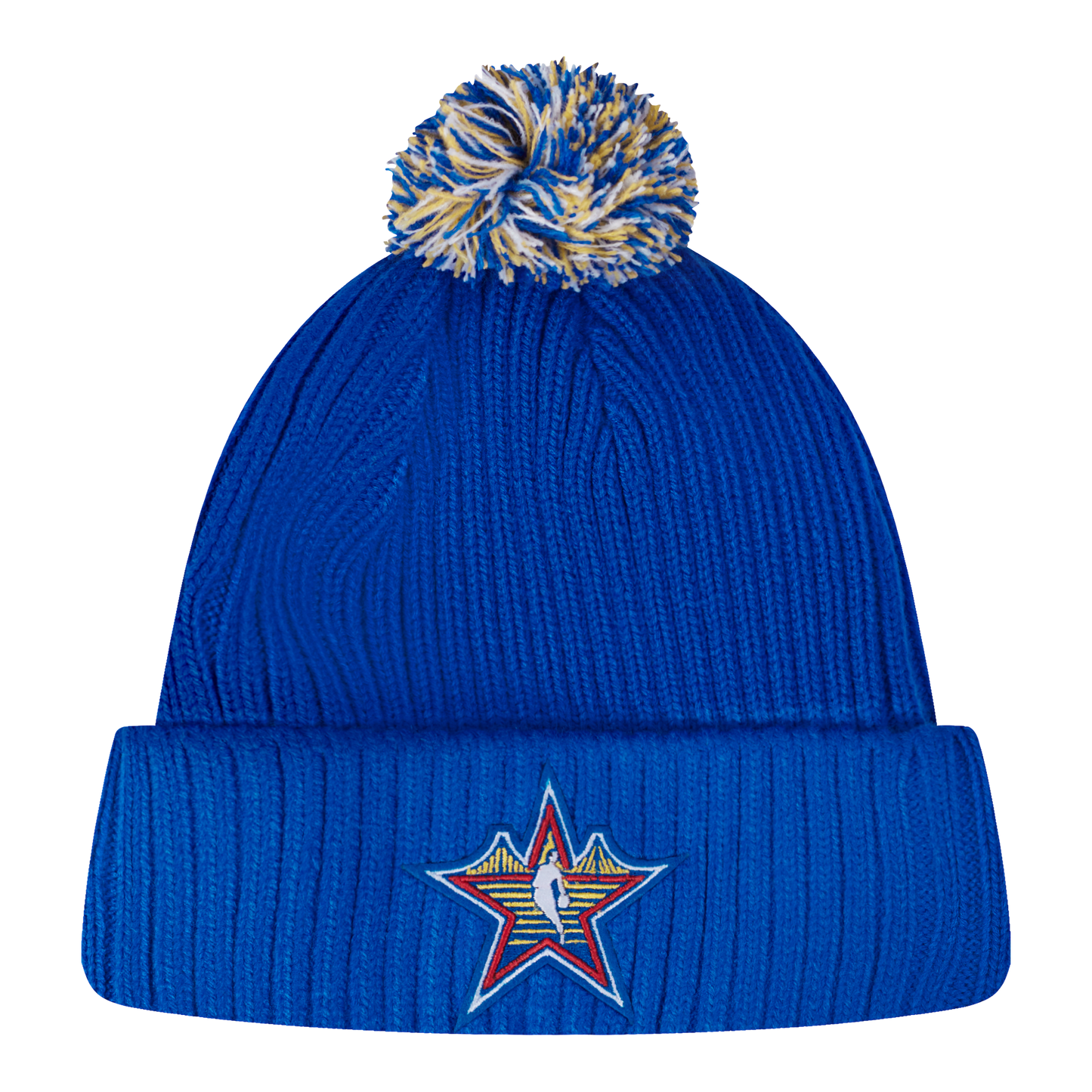 NBA ALL STAR 2025 UNLINED PRO BEANIE POM MEN'S CUFFED (ROYAL BLUE)