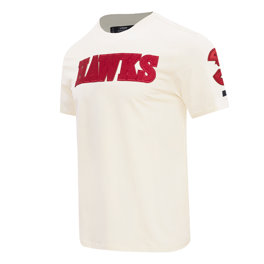 NBA ATLANTA HAWKS TRIPLE TONAL MEN'S SINGLE JERSEY TEE (EGGSHELL)