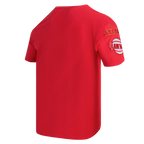 NBA ATLANTA HAWKS OLD ENGLISH T-SHIRT POUR HOMME (ROUGE)
