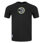 NBA ATLANTA HAWKS UNDER THE LIGHTS T-SHIRT EN JERSEY SIMPLE POUR HOMME (NOIR)