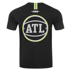 NBA ATLANTA HAWKS UNDER THE LIGHTS T-SHIRT EN JERSEY SIMPLE POUR HOMME (NOIR)