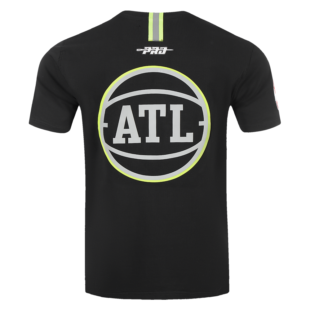 NBA ATLANTA HAWKS UNDER THE LIGHTS T-SHIRT EN JERSEY SIMPLE POUR HOMME (NOIR)