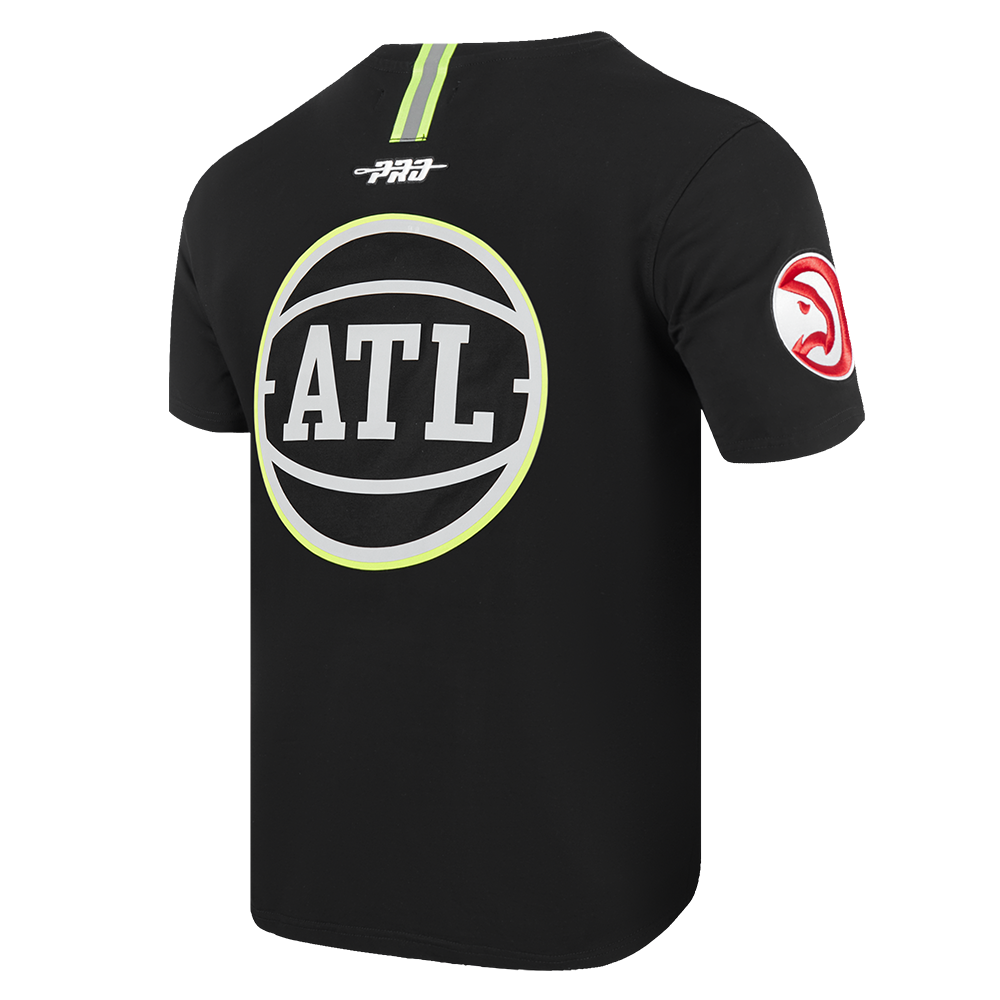 NBA ATLANTA HAWKS UNDER THE LIGHTS T-SHIRT EN JERSEY SIMPLE POUR HOMME (NOIR)