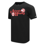 NBA ATLANTA HAWKS SOUVENIR T-SHIRT EN JERSEY SIMPLE POUR HOMME (NOIR)